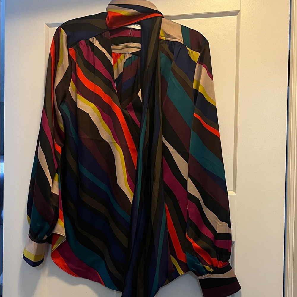 Vibrant Striped Women's Blouse